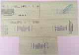 (5) Joe Sewell Cleveland Indians Signed Checks 840-844