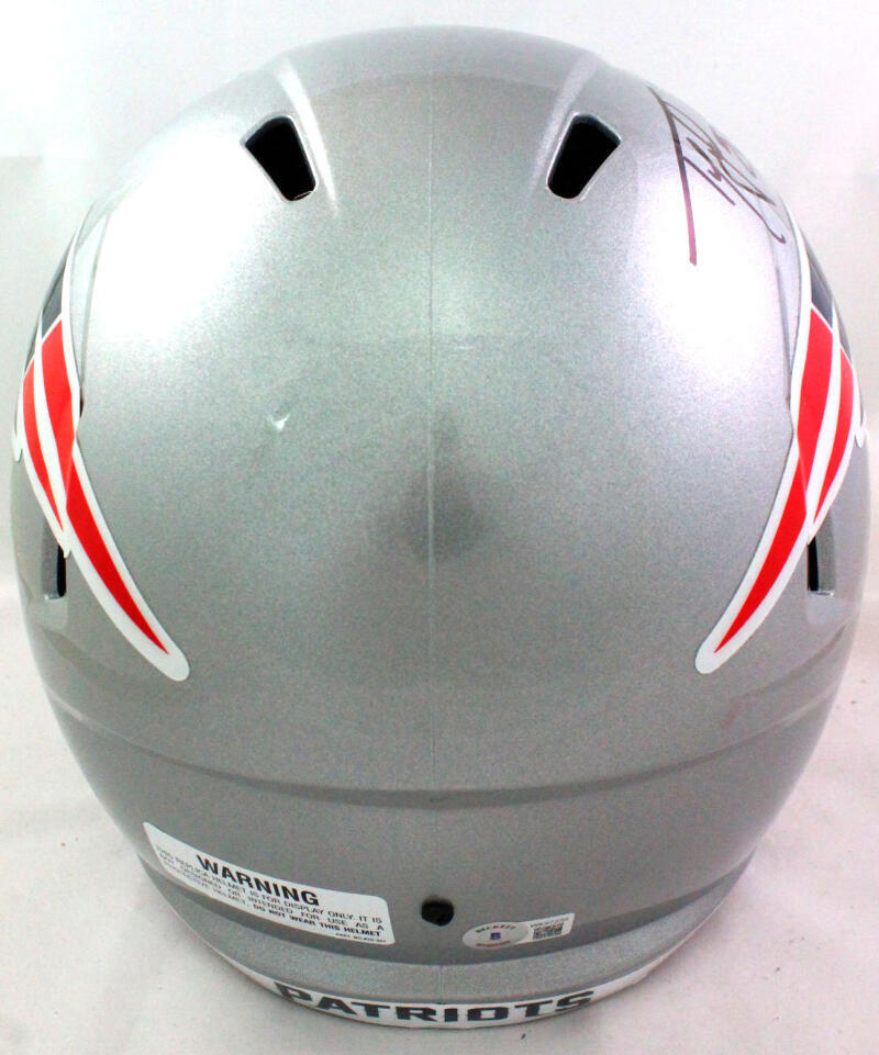 Ty Law Autographed New England Patriots F/S Speed Helmet w/ HOF- Beckett W*Black