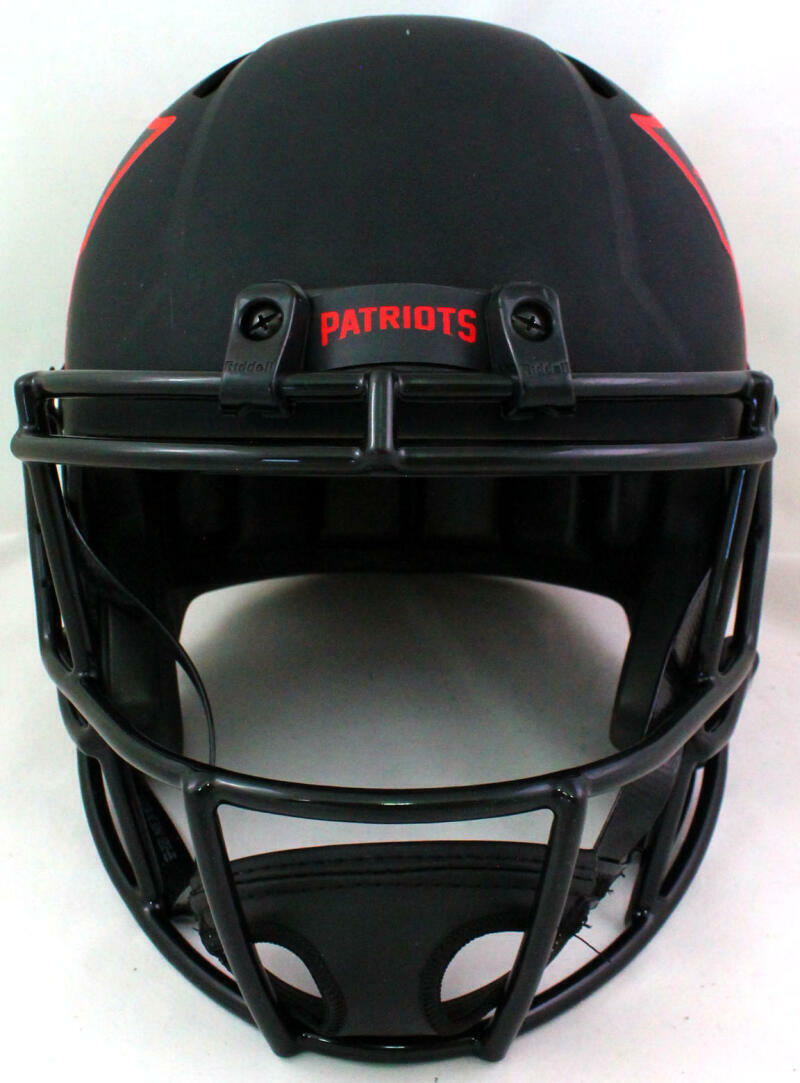 Ty Law Autographed NE Patriots Eclipse F/S Helmet w/ HOF- Beckett W *Silver