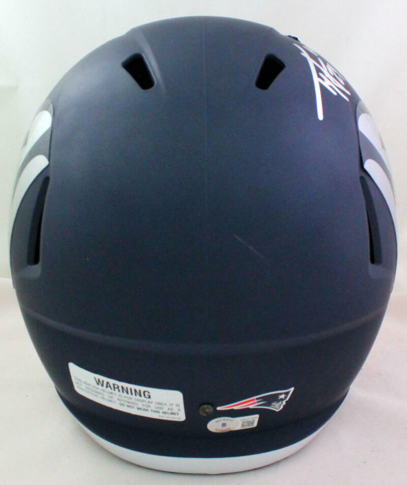 Ty Law Autographed New England Patriots AMP Speed F/S Helmet HOF- Beckett W *Sil