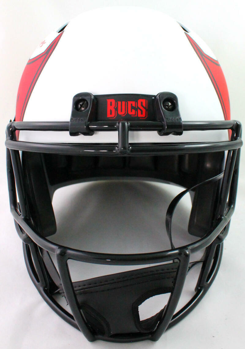 Devin White Signed Tampa Bay Bucs Lunar Speed F/S Helmet Insc- Beckett W *Red