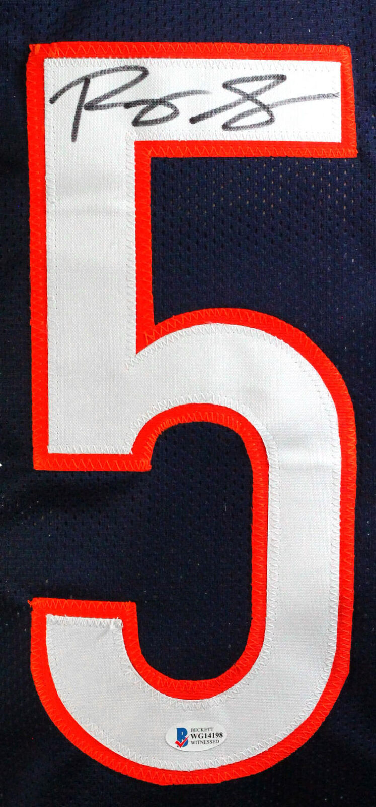 Roquan Smith Autographed Blue Pro Style Jersey- Beckett W *Black