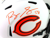 Roquan Smith Autographed Chicago Bears Lunar Speed F/S Helmet- Beckett W *Orange