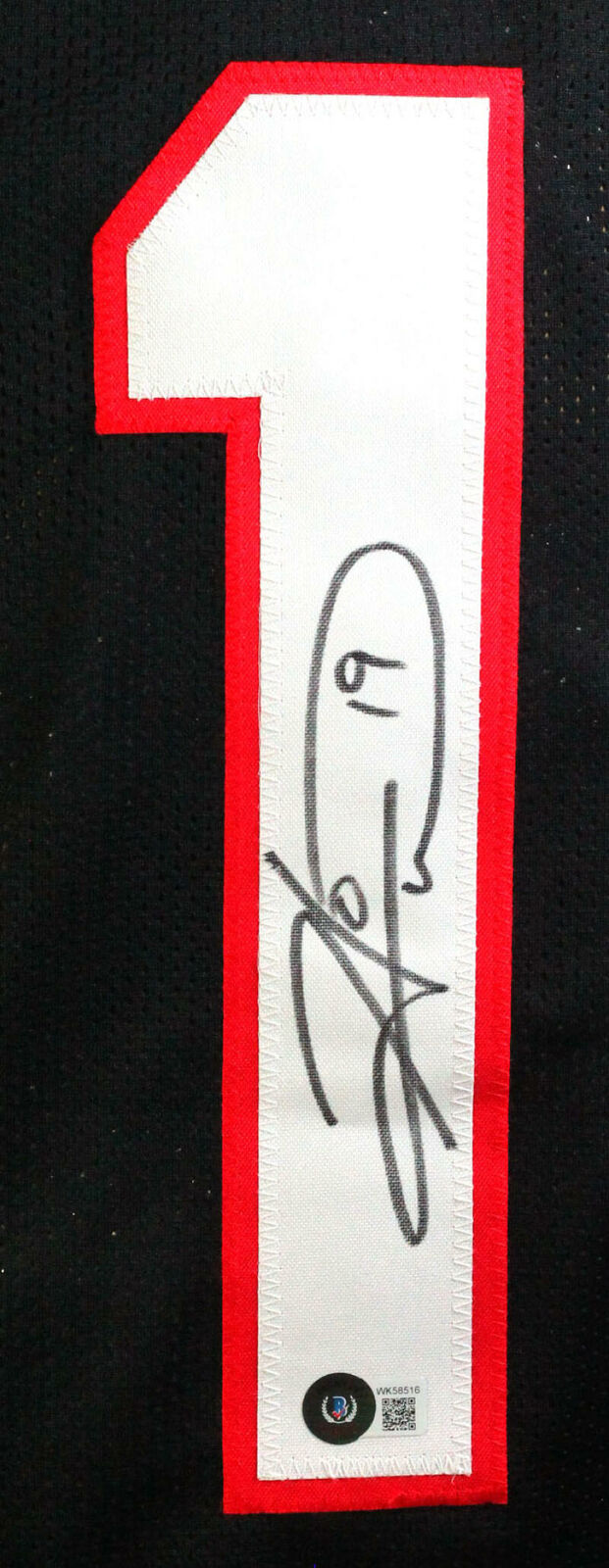 Hines Ward Autographed Black College Style Jersey- Beckett W *Black