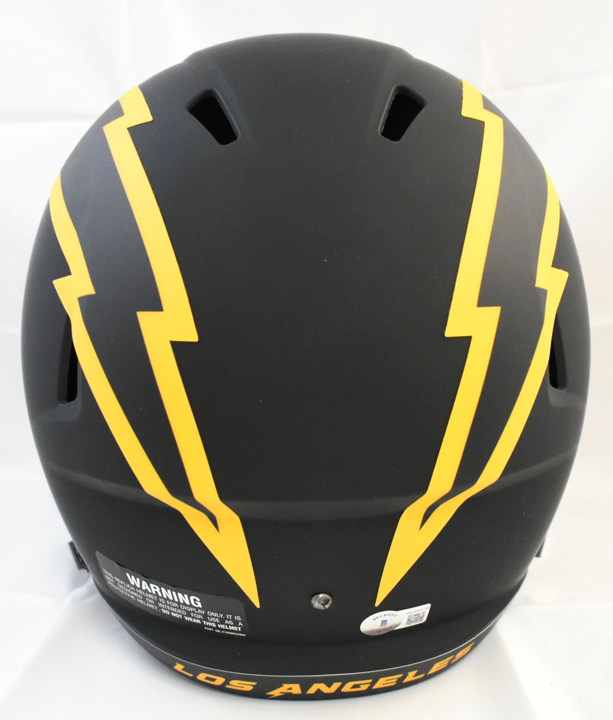 Austin Ekeler Autographed Chargers F/S Eclipse Speed Helmet - Beckett W Holo