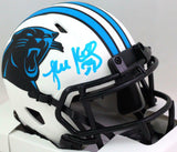 Luke Kuechly Autographed Panthers Lunar Speed Mini Helmet- Beckett W Hologram