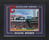 Indians Shane Bieber Authentic Signed 11x14 Framed Photo Autographed BAS Witness