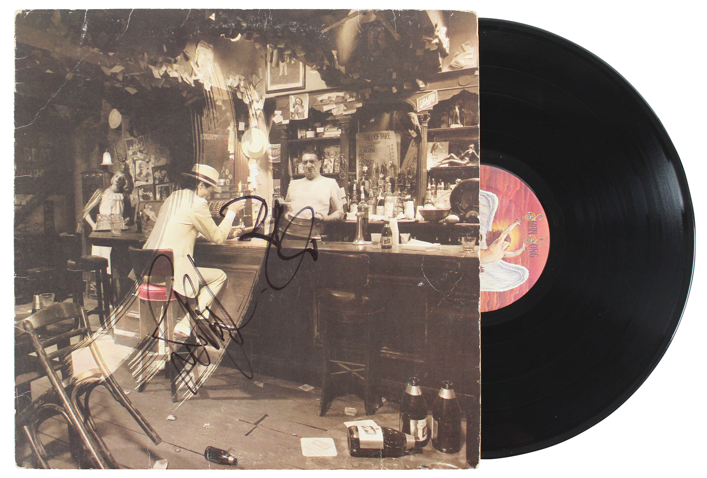 Robert Plant & John Paul Jones Led Zeppelin Signed Album Cover W/ Vinyl JSA