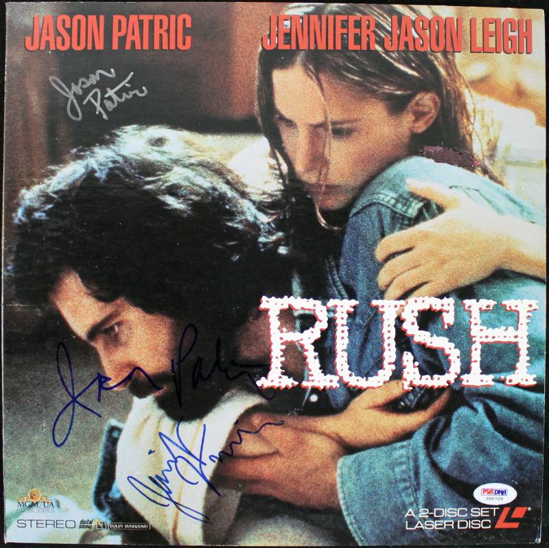 Jennifer Jason Leigh & Jason Patric Rush Signed Laserdisc Cover PSA/DNA #J00725