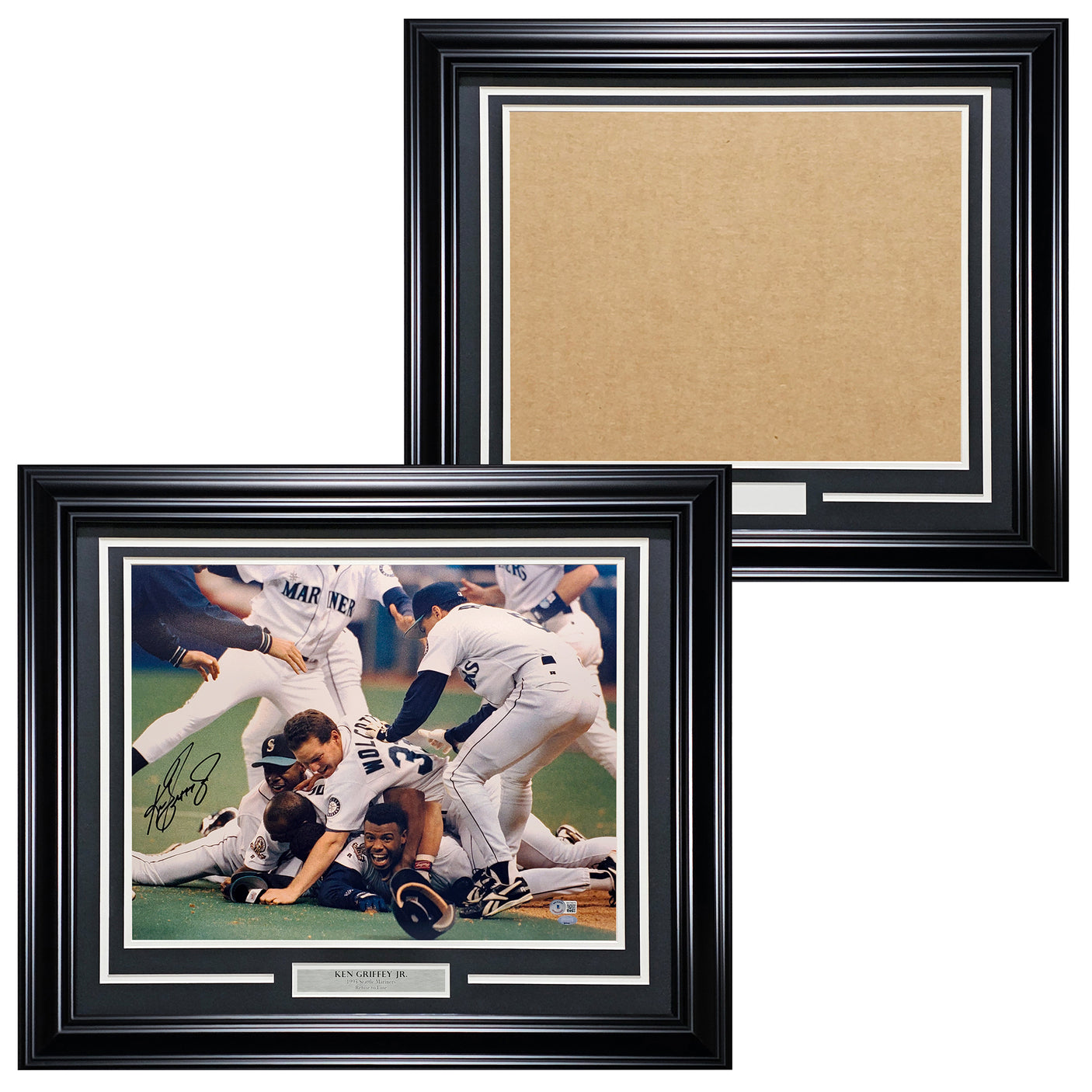 Black Horizontal 16x20 Photo Framing Kit With Nameplate Stock #214109