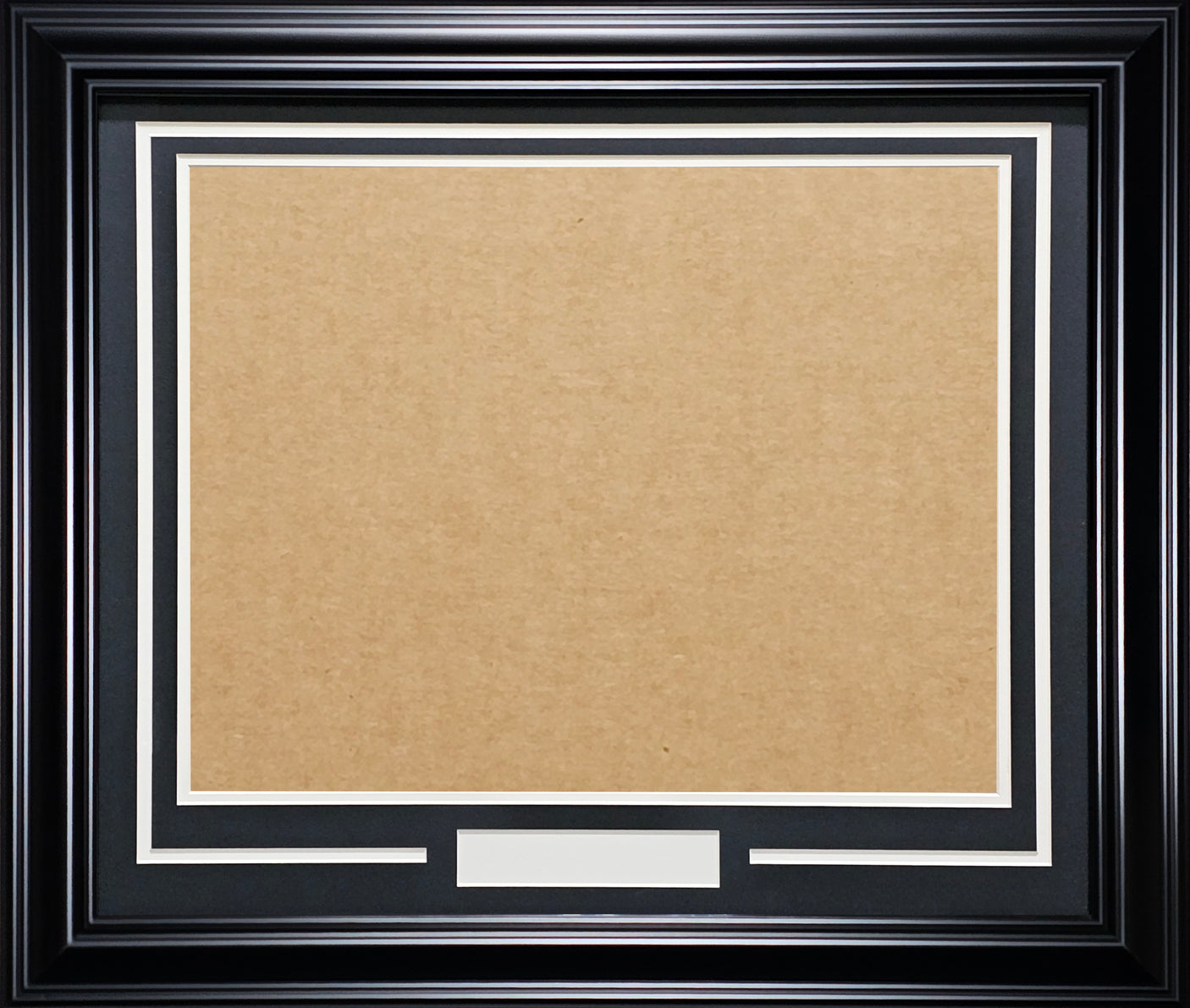Black Horizontal 16x20 Photo Framing Kit With Nameplate Stock #214109