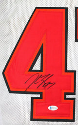 John Lynch Autographed White SB Pro Style Jersey- Beckett W *Black