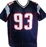 Richard Seymour Autographed Blue Pro Style Jersey- Beckett W *Black