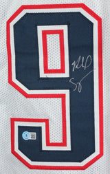 Richard Seymour Autographed White Pro Style Jersey- Beckett W *Silver