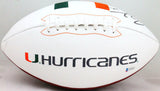 Ray Lewis Autographed Miami Hurricanes Logo Football- Beckett W *Black