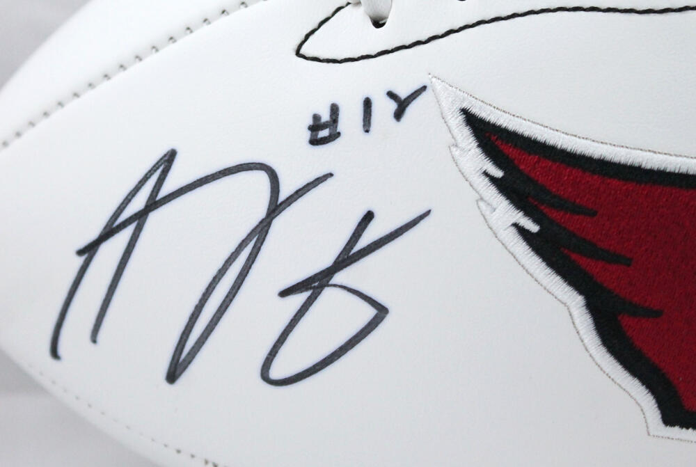 AJ Green Autographed Arizona Cardinals Logo Football- Beckett W *Black