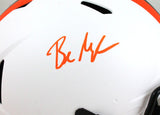 Baker Mayfield Autographed Browns Lunar F/S Authentic Helmet - Beckett W *Orange