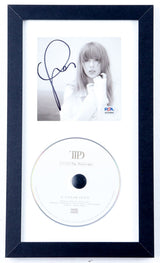 Taylor Swift Autographed Custom Framed The Tortured Poets Society CD w/ Inserts