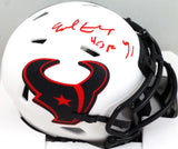 Earl Campbell Signed Houston Texans Lunar Speed Mini Helmet w/ HOF- JSA W *Red