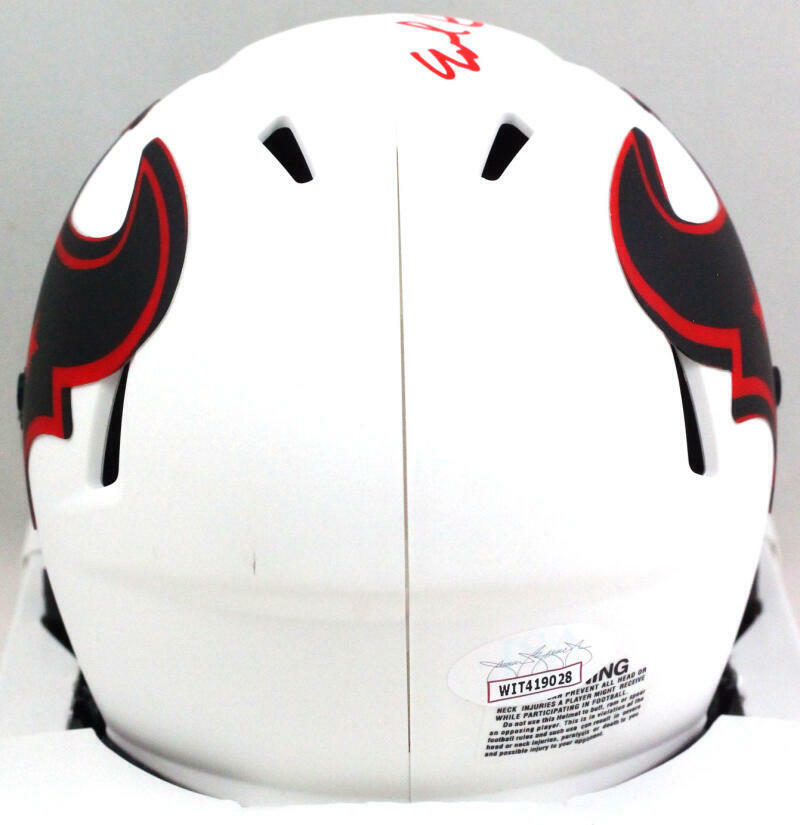 Earl Campbell Signed Houston Texans Lunar Speed Mini Helmet w/ HOF- JSA W *Red