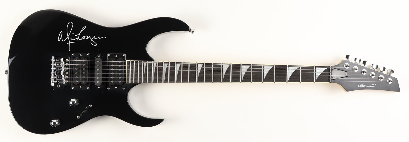 Glossy Black Alice Cooper Signed Full-Size Electric Guitar (Beckett)