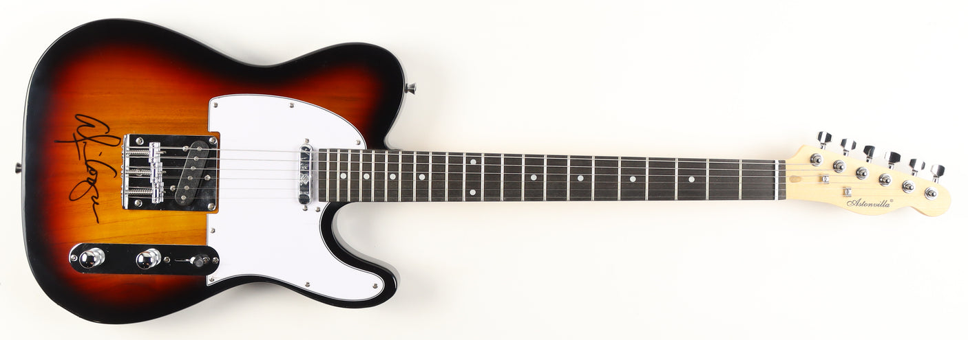 Sunburst Tobacco Telecaster-Style Alice Cooper Signed Full-Size Electric Guitar (Beckett)