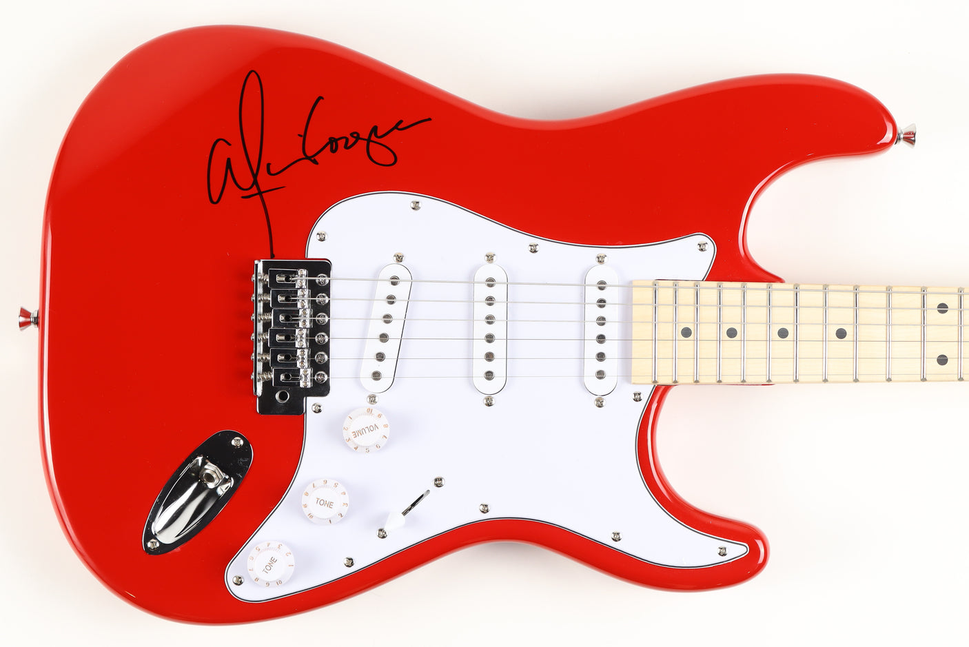 Fiesta Red Alice Cooper Signed Full-Size Electric Guitar – Beckett Certified