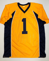 DeSean Jackson Autographed Gold College Style Jersey- JSA Authenticated