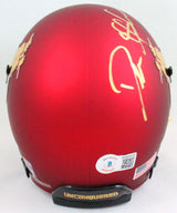 Deion Sanders Signed Florida State Tradition Schutt Mini Helmet- Beckett W *Gold
