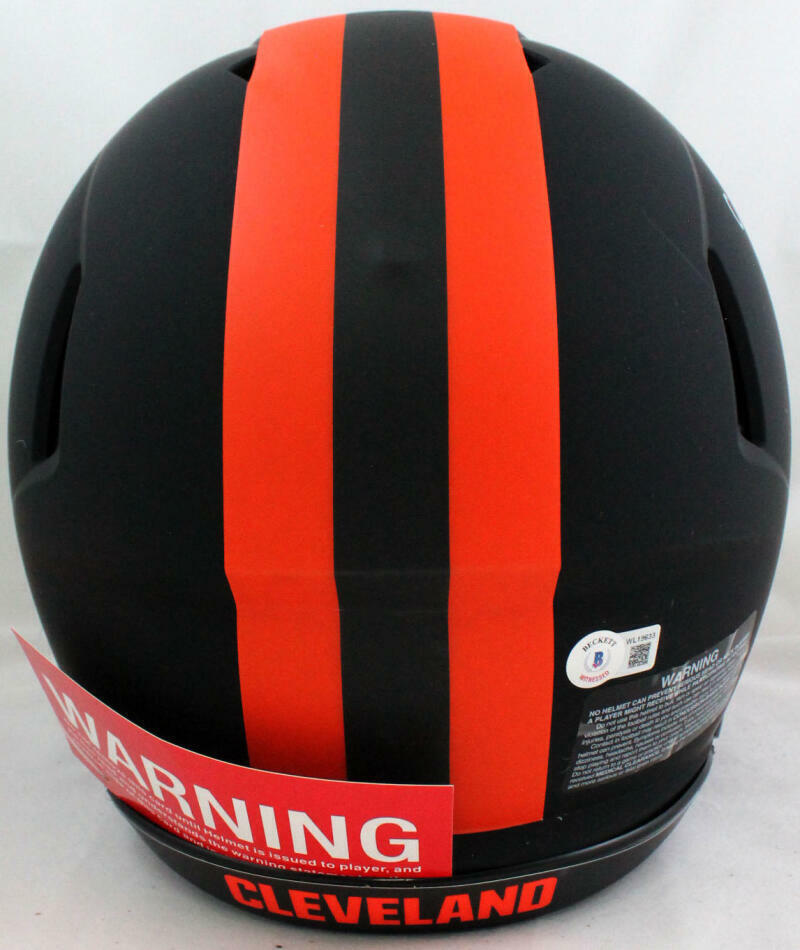 Nick Chubb Autographed Cleveland Browns Authentic Eclipse F/S Helmet - Beckett