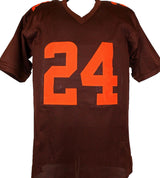 Nick Chubb Autographed Brown w/ Orange #'s Pro Style Jersey-Beckett W Hologram