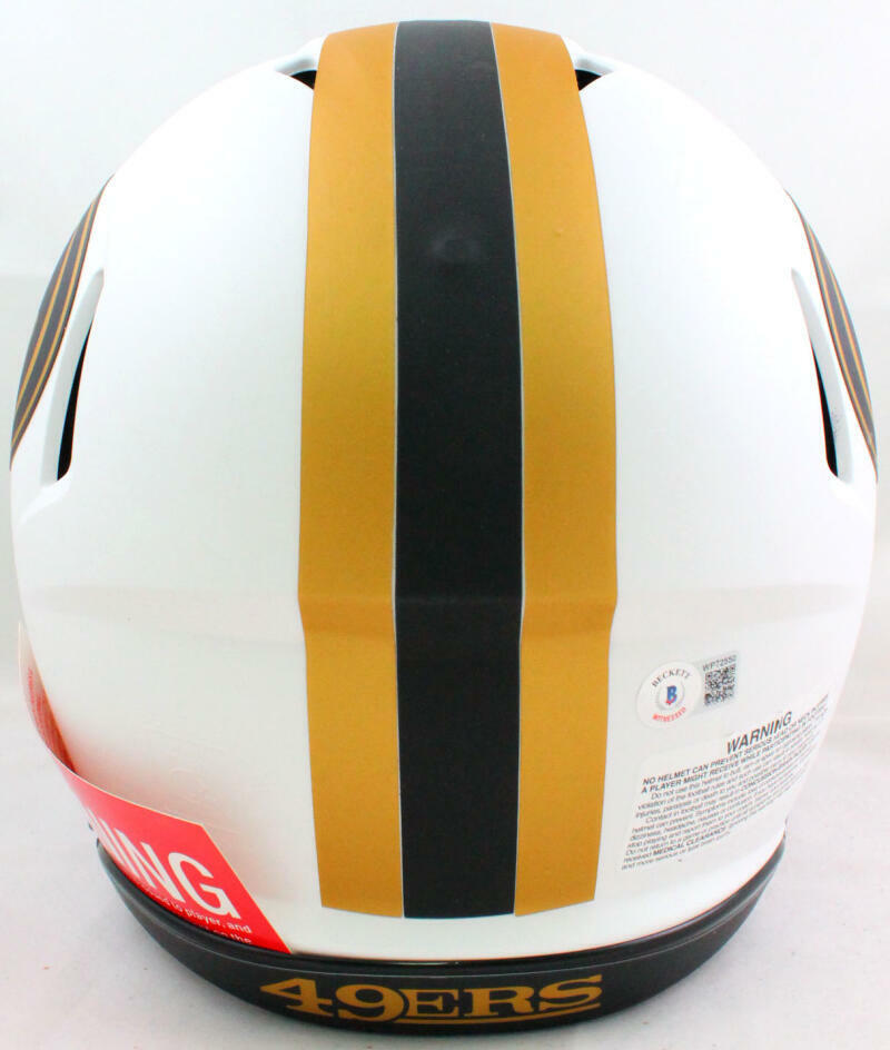 George Kittle Signed F/S 49ers Lunar Speed Authentic Helmet- Beckett W Holo *Red