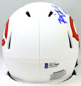 Brian Urlacher Signed Chicago Bears Lunar Speed Mini Helmet w/ HOF- BA W *Blue