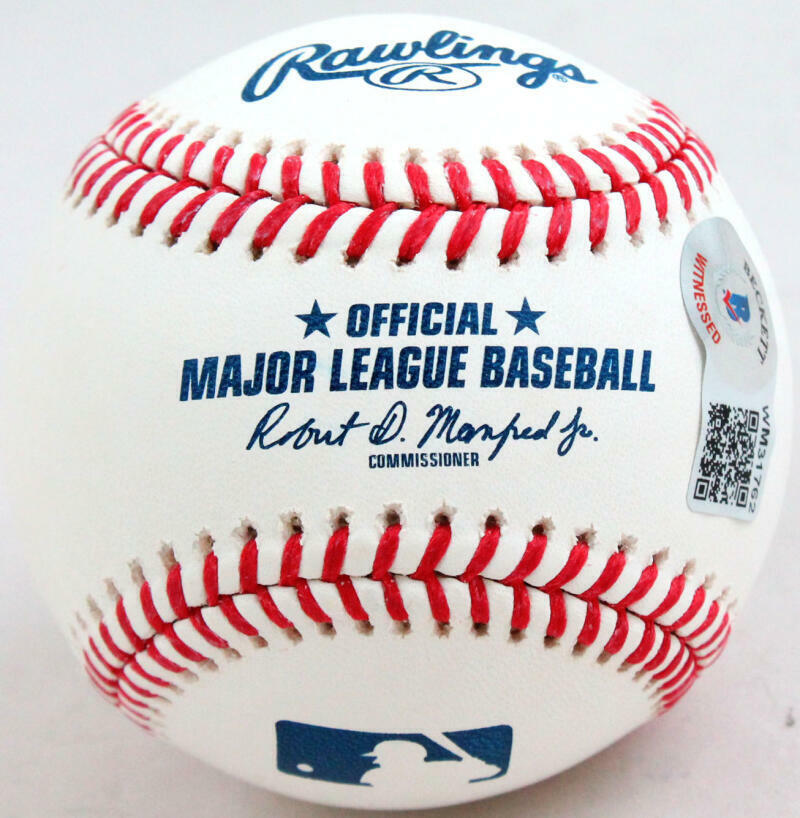 Shane Bieber Autographed Rawlings OML Baseball- Beckett W Hologram *Blue