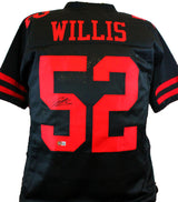 Patrick Willis Autographed Black Pro Style Jersey- Beckett W Hologram *Black