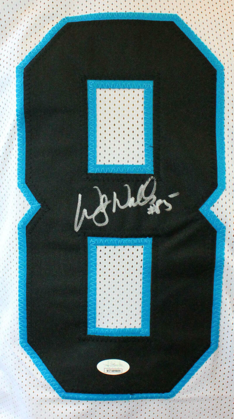 Wesley Walls Autographed White Pro Style Jersey- JSA Witnessed Auth *Silver