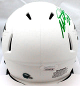 Miles Sanders Autographed Philadelphia Eagles Lunar Mini Helmet- JSA W *Green