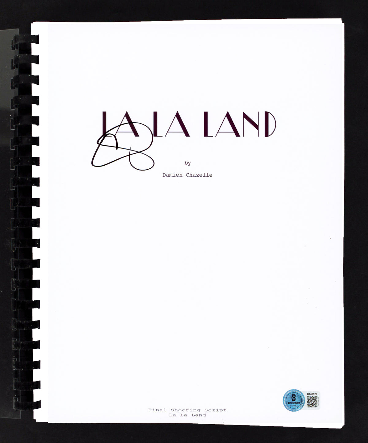 Emma Stone La La Land Authentic Signed Movie Script Autographed BAS #BX47129