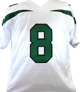 Elijah Moore Autographed White Pro Style Jersey - Beckett W Hologram *Silver