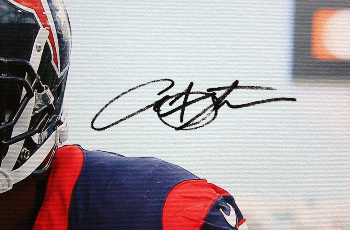 Arian Foster Autographed 20x24 Close Up Bow Canvas- JSA W Authenticated