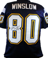 Kellen Winslow Autographed Blue Pro Style Jersey w/ HOF - JSA W Auth *8