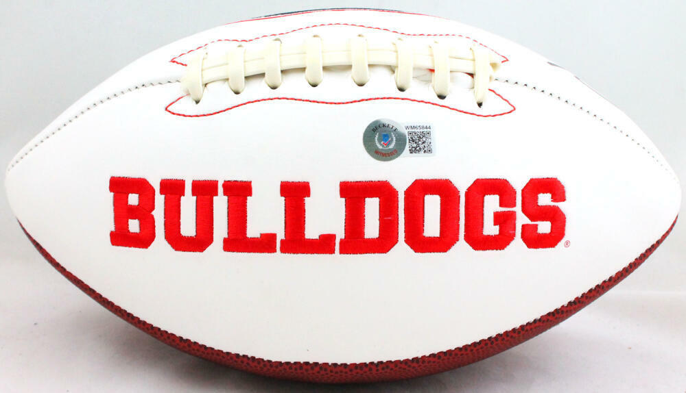 Hines Ward Autographed Georgia Bulldogs Logo Football - Beckett W Hologram