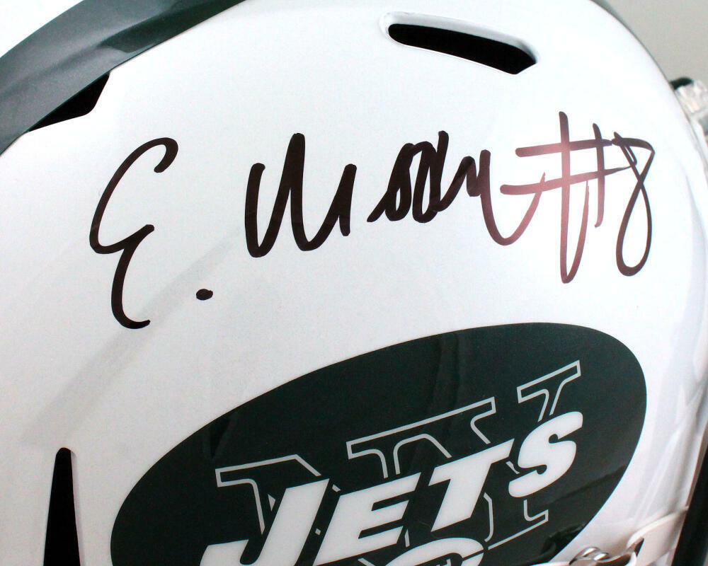Elijah Moore Signed New York Jets T/B F/S Speed Helmet-Beckett W Holo *Black