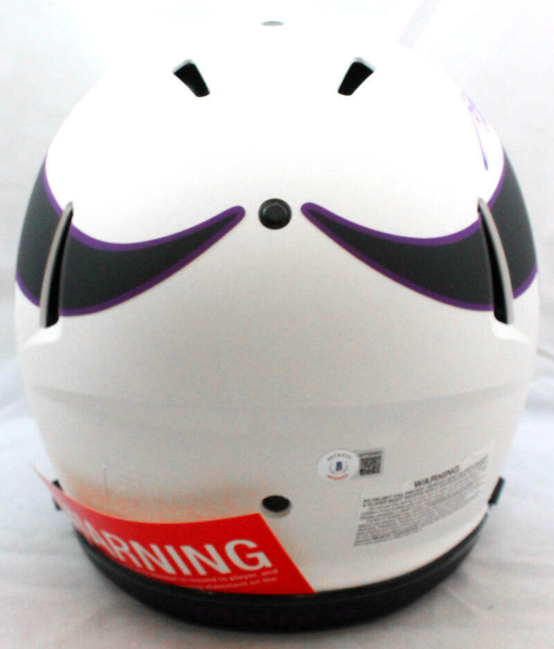 Adrian Peterson Signed Minn Vikings Lunar Speed F/S Authentic Helmet-BAW Holo