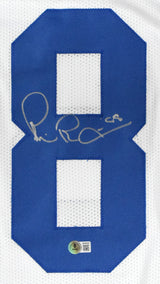 Michael Irvin Autographed White Pro Style Jersey-Beckett W Hologram *Silver