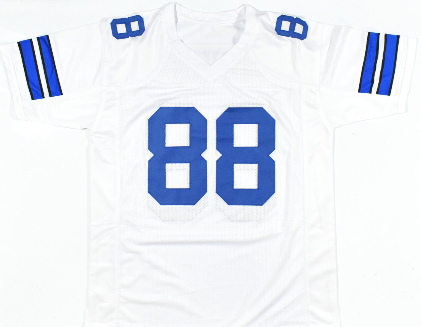 Michael Irvin Autographed White Pro Style Jersey-Beckett W Hologram *Silver