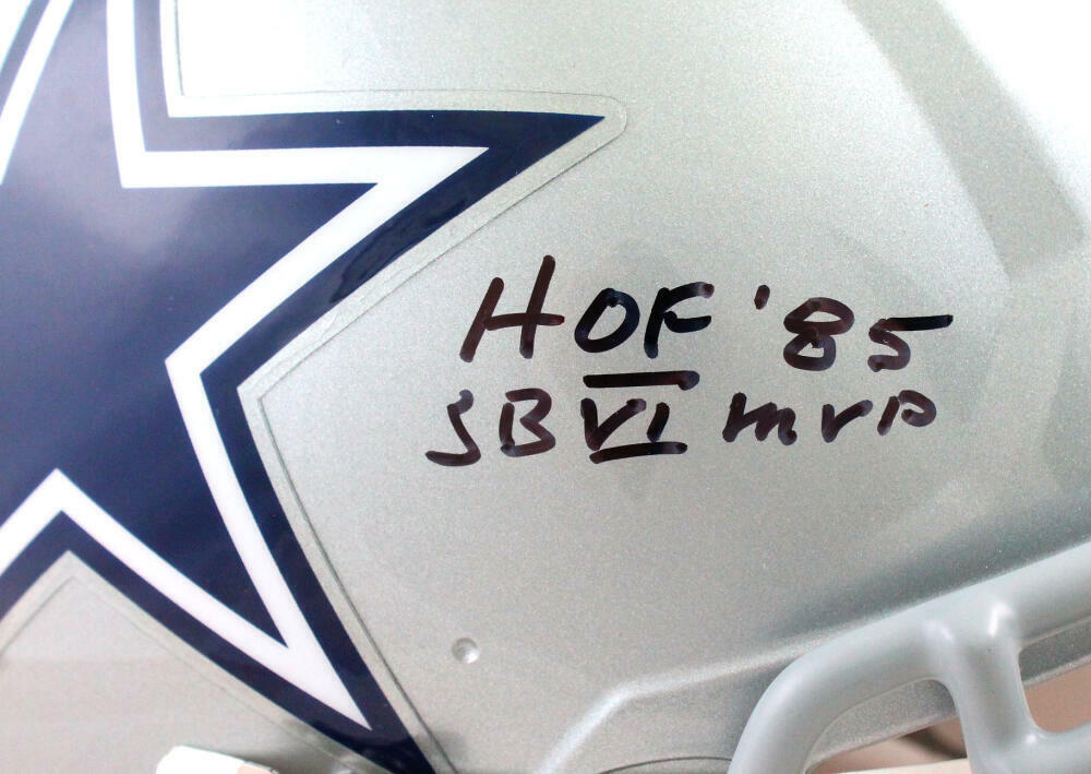 Roger Staubach Signed Cowboys F/S Speed Authentic Helmet w/2 Insc.-BeckettW Holo