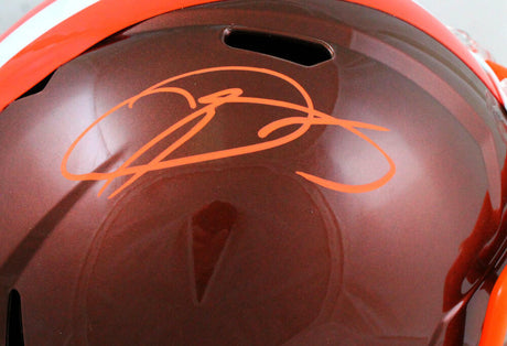 Odell Beckham Autographed Cleveland Browns F/S Flash Speed Helmet-Beckett W Holo