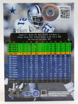 1999 Flair Showcase Row 3 #150 Deion Sanders Cowboys Auto Beckett Witness