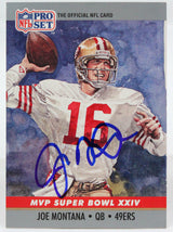 1990 Pro Set #24 Joe Montana 49ers Autograph Beckett Witness